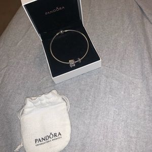 Pandora bracelet with two charms